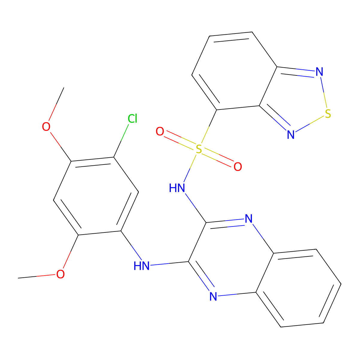 C22H17ClN6O4S2 molecular structure, CAS 1004444-40-9