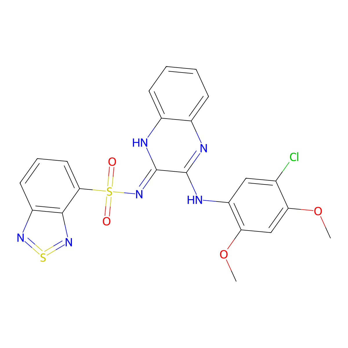 C22H17ClN6O4S2 molecular structure, CAS 1004444-40-9