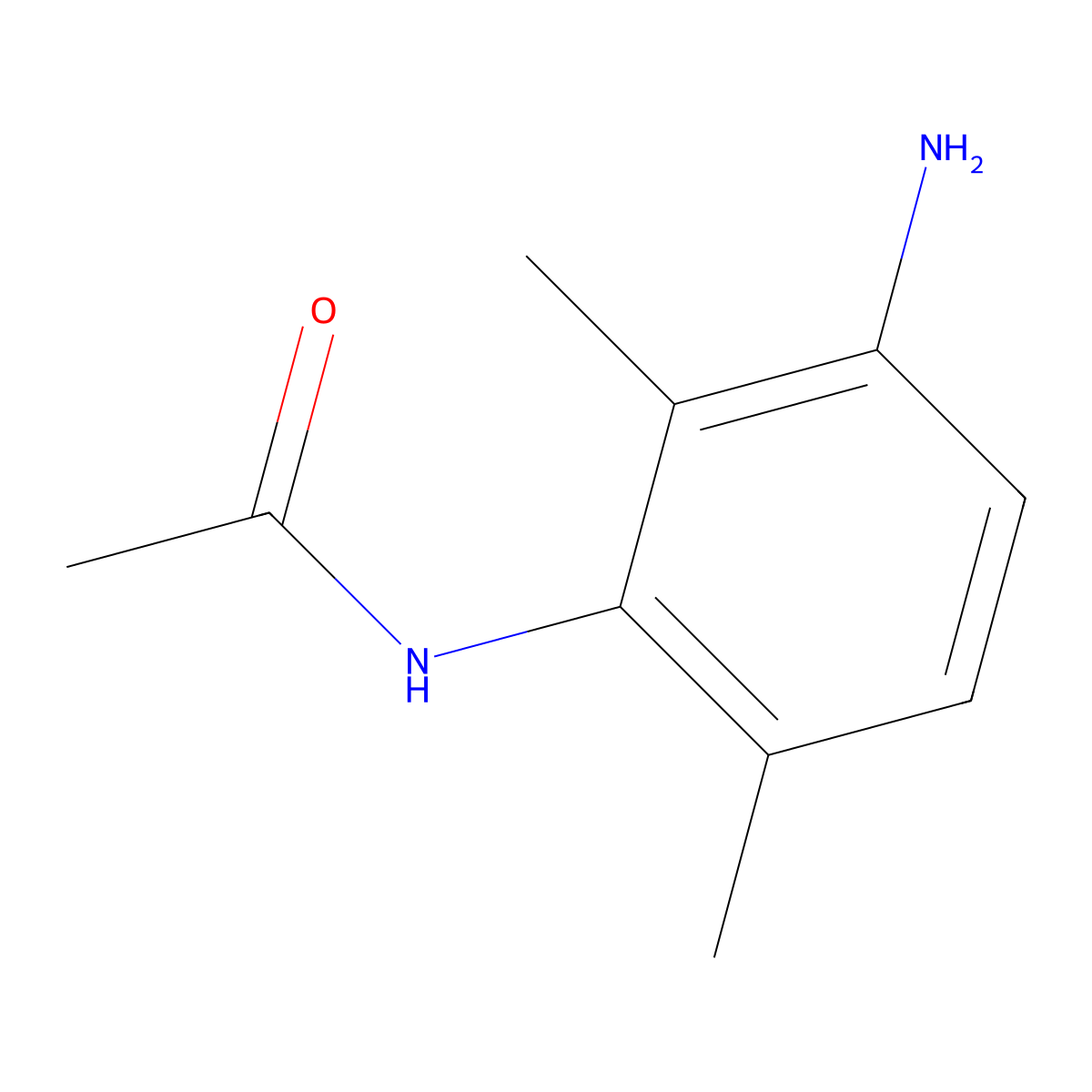 N-(3-amino-2,6-dimethylphenyl)acetamide molecular structure, CAS 100445-94-1