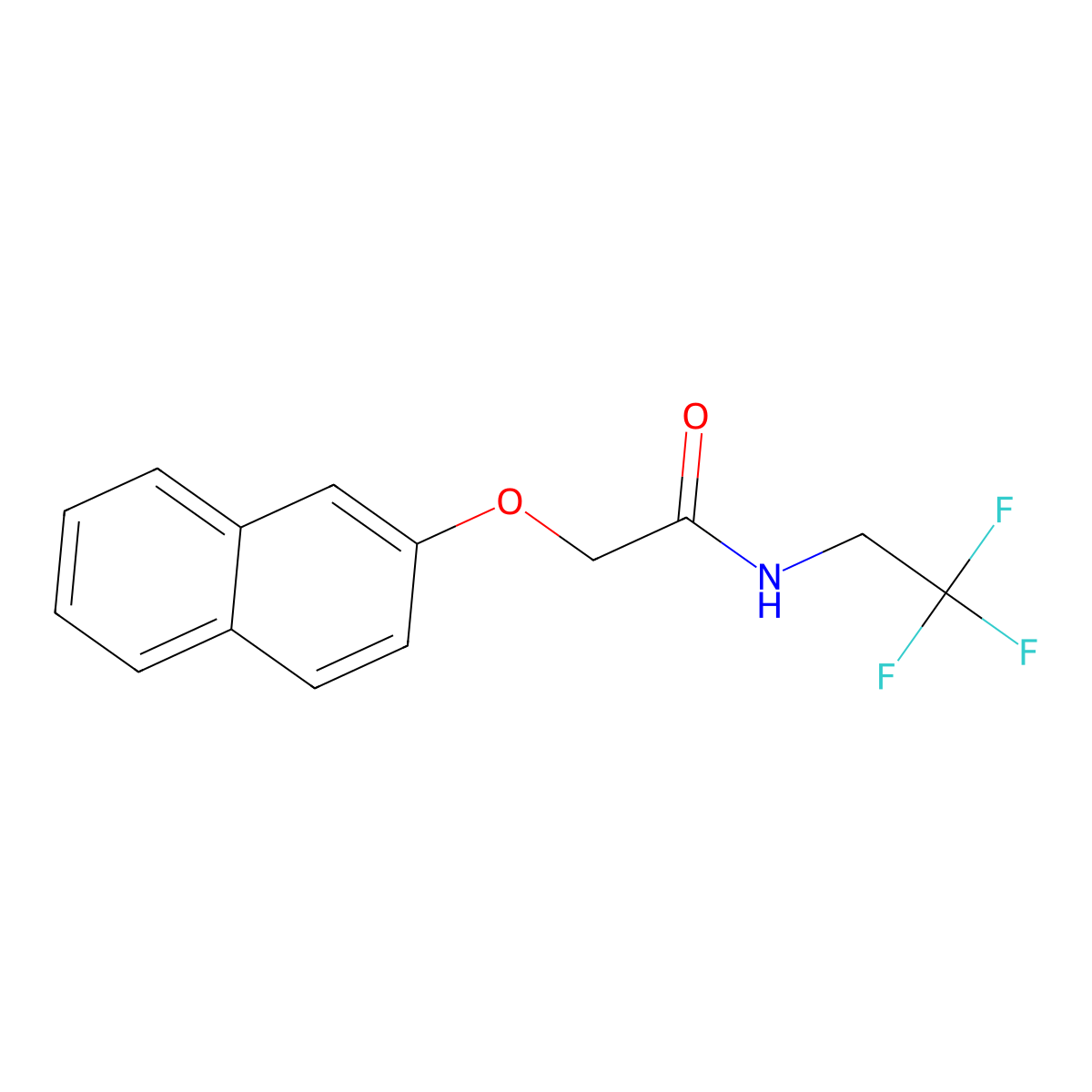 2-naphthalen-2-yloxy-N-(2,2,2-trifluoroethyl)acetamide molecular structure, CAS 1004481-85-9