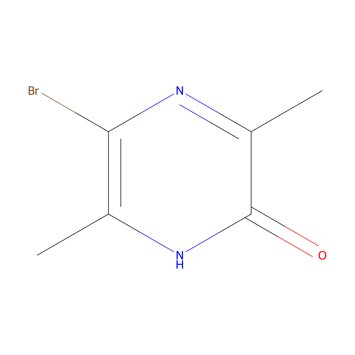 5-Bromo-3,6-dimethyl-1,2-dihydropyrazin-2-one molecular structure, CAS 100449-89-6