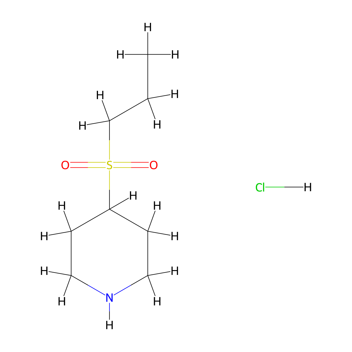 4-(Propane-1-sulfonyl)piperidine hydrochloride molecular structure, CAS 1004527-57-4