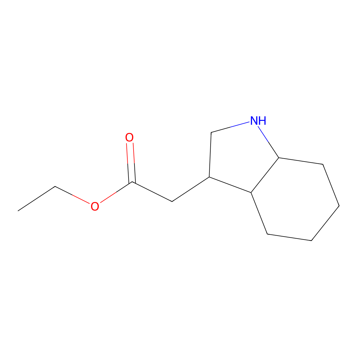 ethyl 2-(octahydro-1H-indol-3-yl)acetate molecular structure, CAS 100453-14-3