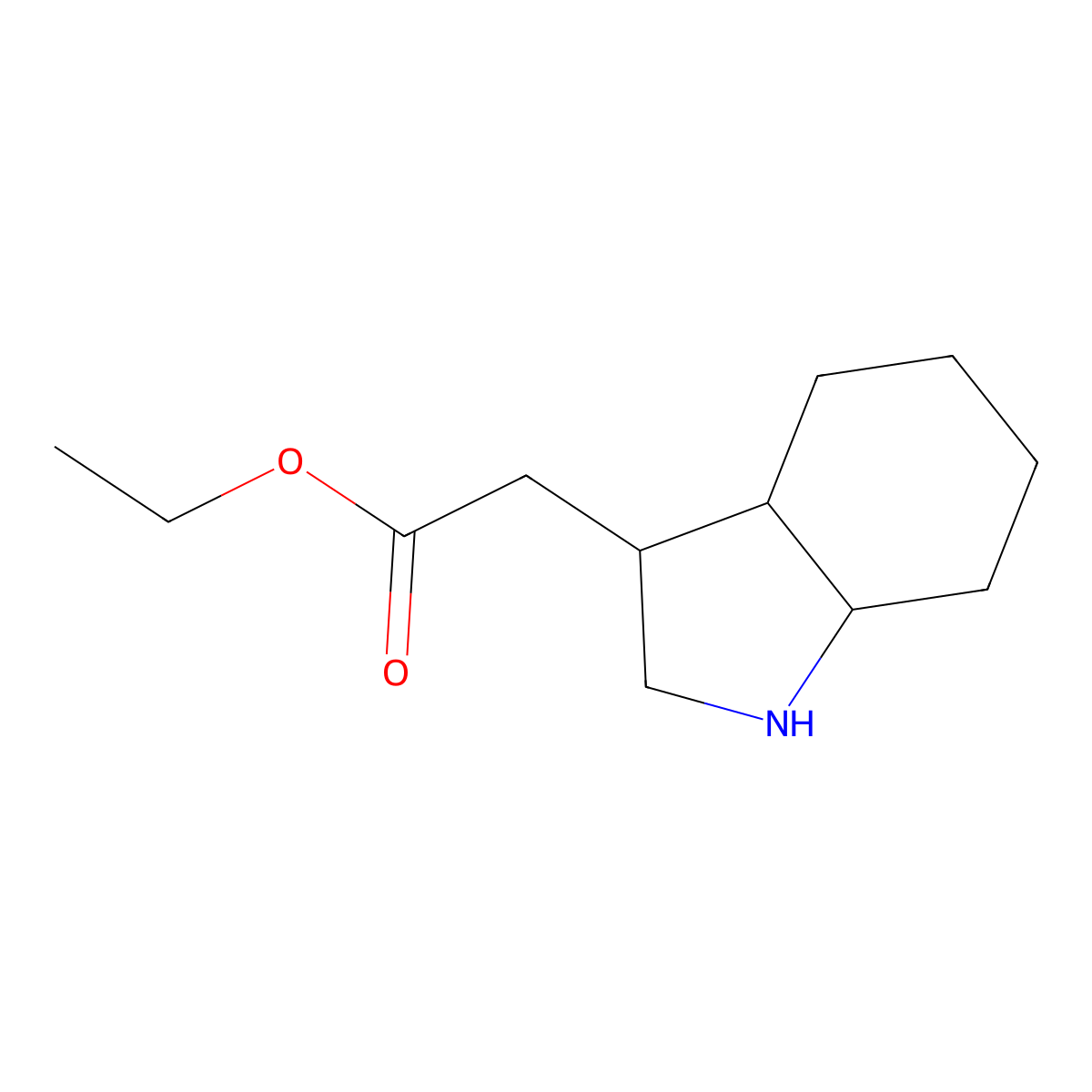 ethyl 2-(octahydro-1H-indol-3-yl)acetate molecular structure, CAS 100453-14-3