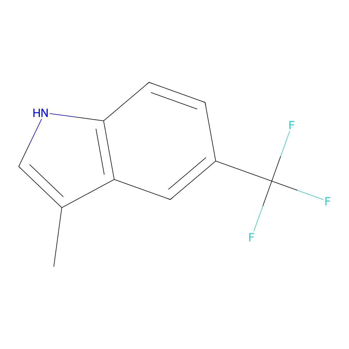3-Methyl-5-(trifluoromethyl)-1H-indole molecular structure, CAS 1004547-95-8