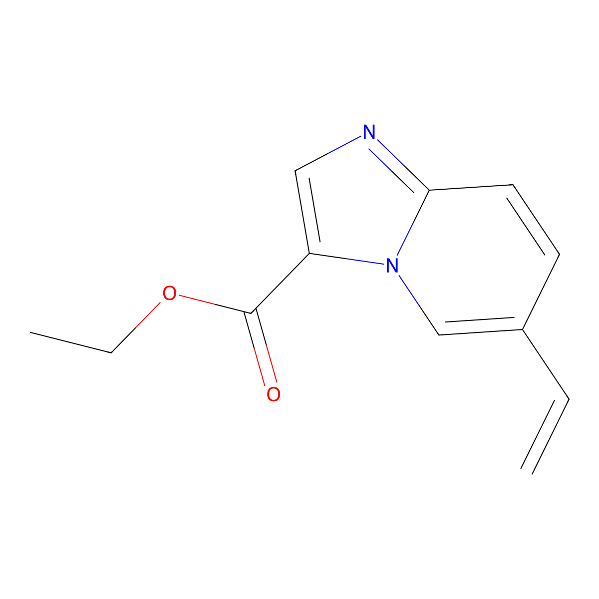 Ethyl 6-vinylimidazo[1,2-a]pyridine-3-carboxylate molecular structure, CAS 1004550-09-7