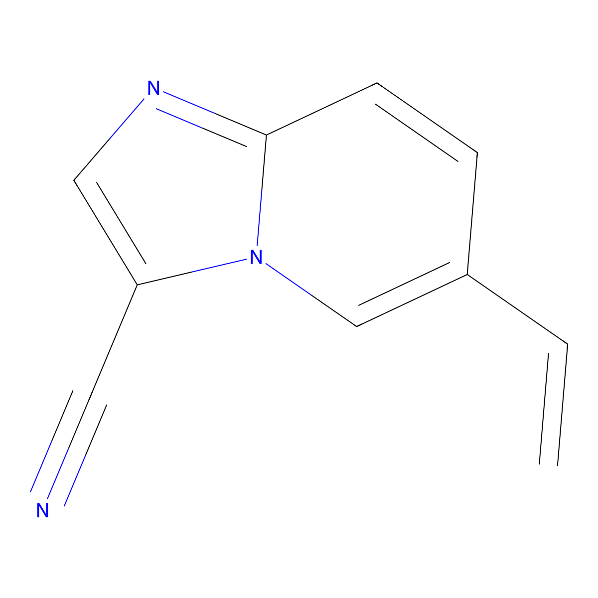 6-Ethenylimidazo[1,2-a]pyridine-3-carbonitrile molecular structure, CAS 1004550-16-6