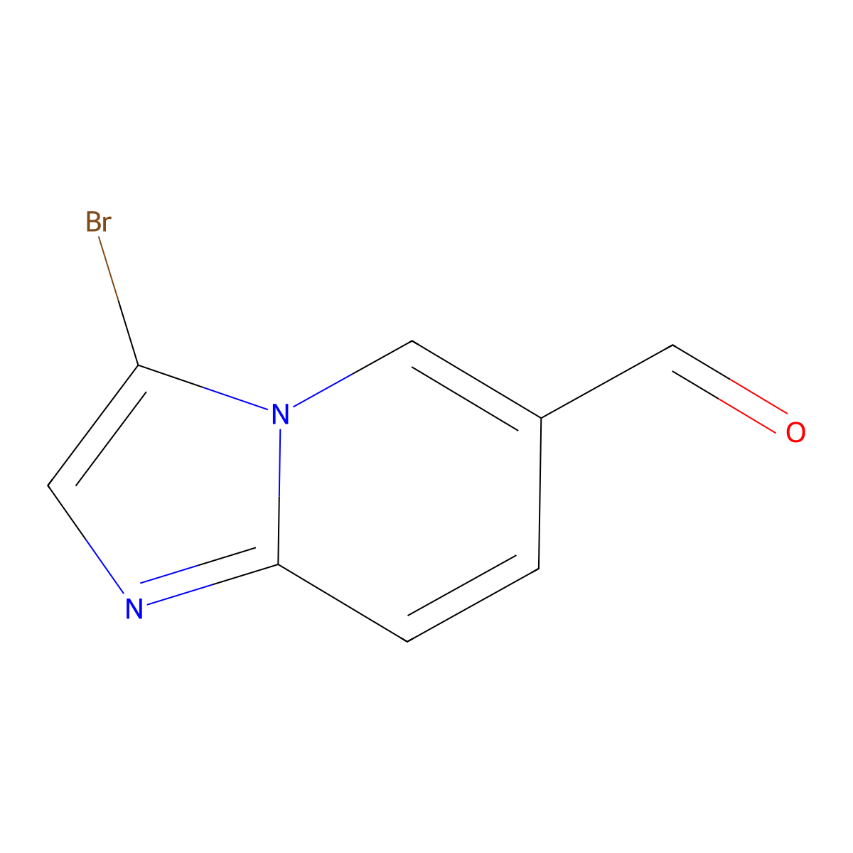 3-Bromoimidazo[1,2-a]pyridine-6-carbaldehyde molecular structure, CAS 1004550-20-2