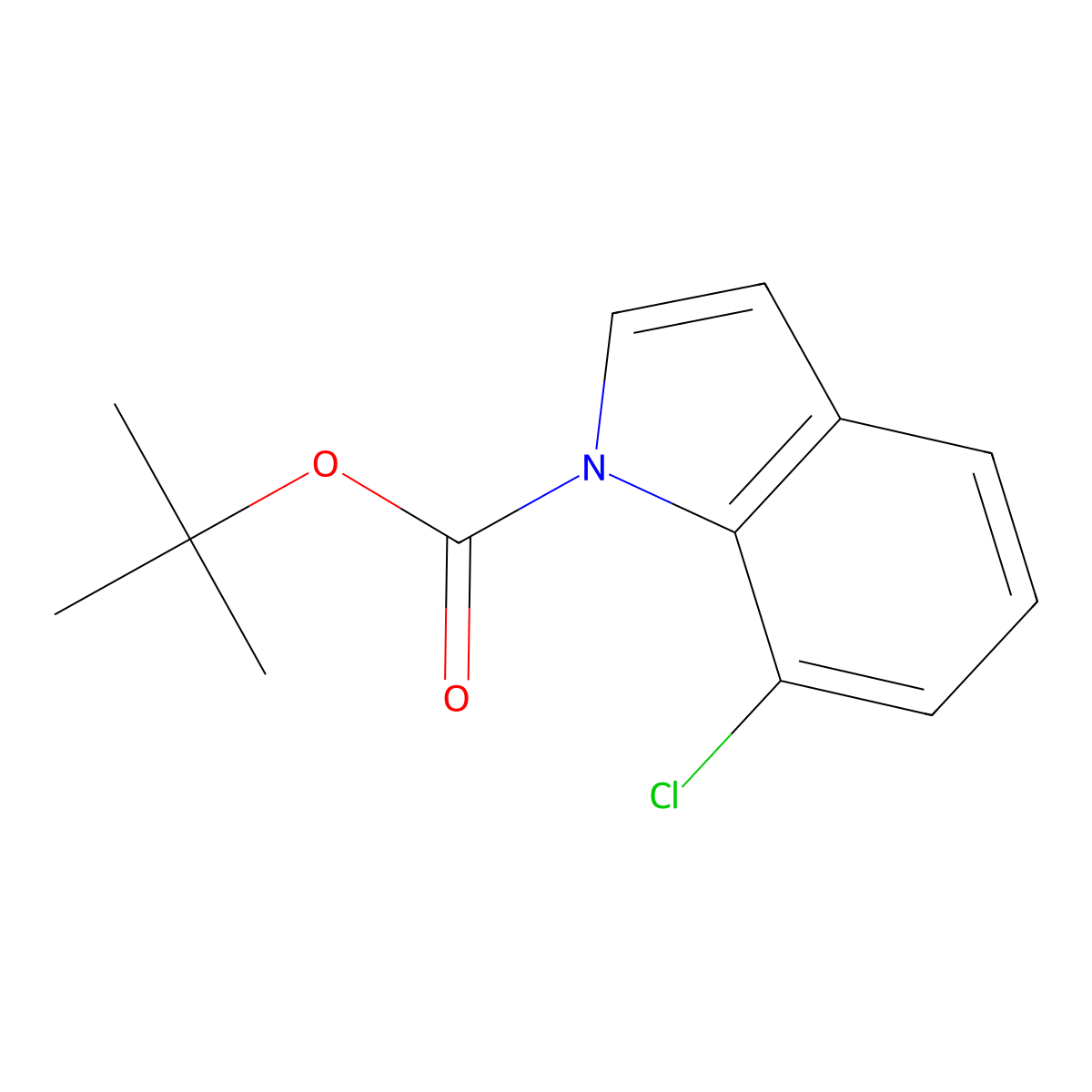 tert-Butyl 7-chloro-1H-indole-1-carboxylate molecular structure, CAS 1004558-41-1