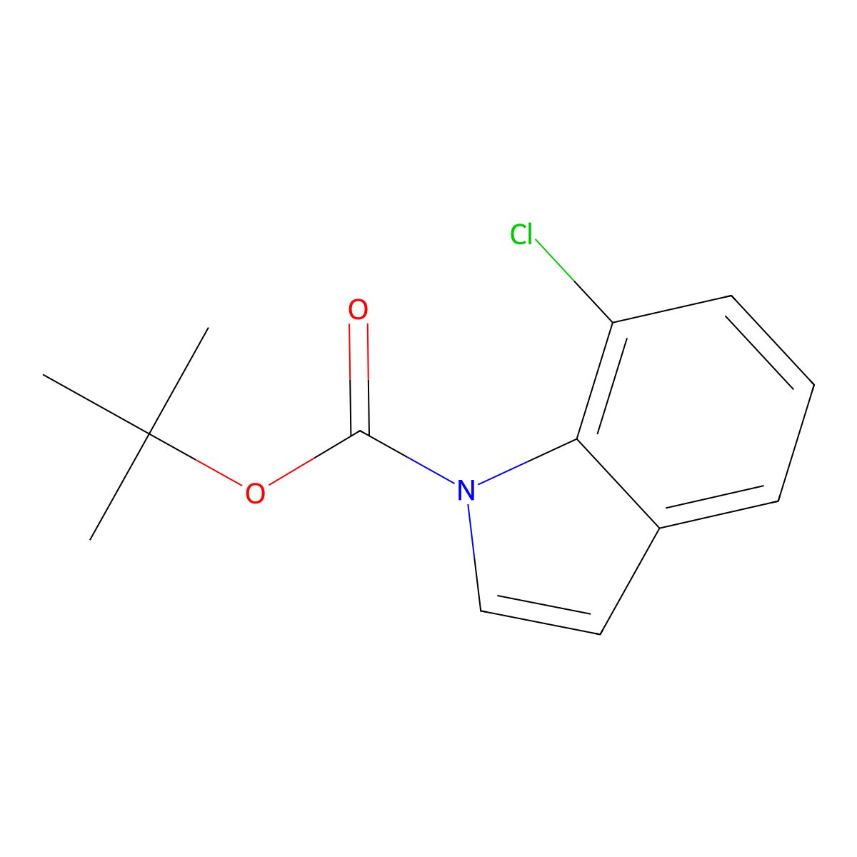 tert-Butyl 7-chloro-1H-indole-1-carboxylate molecular structure, CAS 1004558-41-1