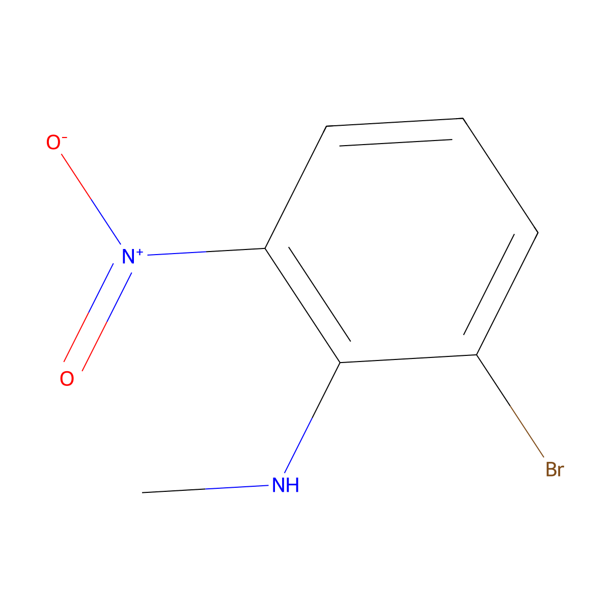 2-bromo-N-methyl-6-nitroaniline molecular structure, CAS 1004618-77-2