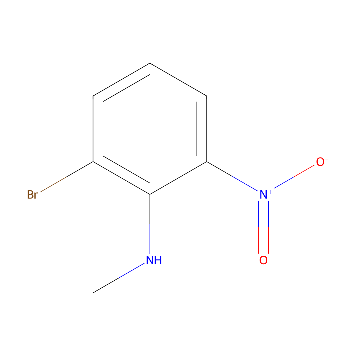 2-bromo-N-methyl-6-nitroaniline molecular structure, CAS 1004618-77-2