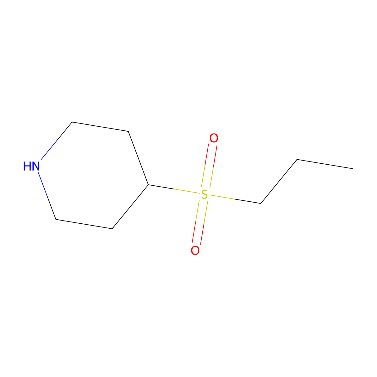 4-(Propane-1-sulfonyl)piperidine molecular structure, CAS 1004619-99-1