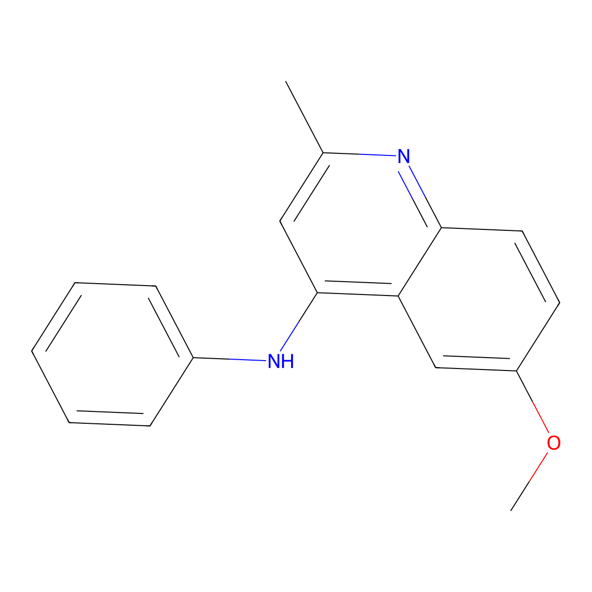 6-methoxy-2-methyl-N-phenylquinolin-4-amine molecular structure, CAS 100462-38-2