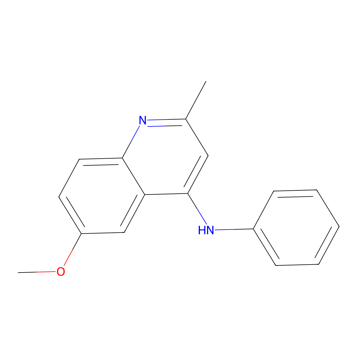 6-methoxy-2-methyl-N-phenylquinolin-4-amine molecular structure, CAS 100462-38-2