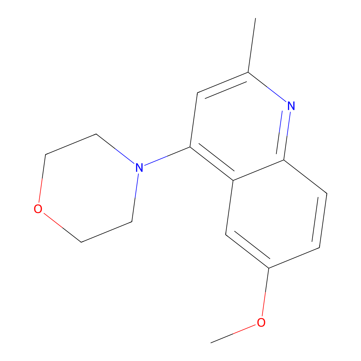 4-(6-Methoxy-2-methylquinolin-4-yl)morpholine molecular structure, CAS 100462-39-3