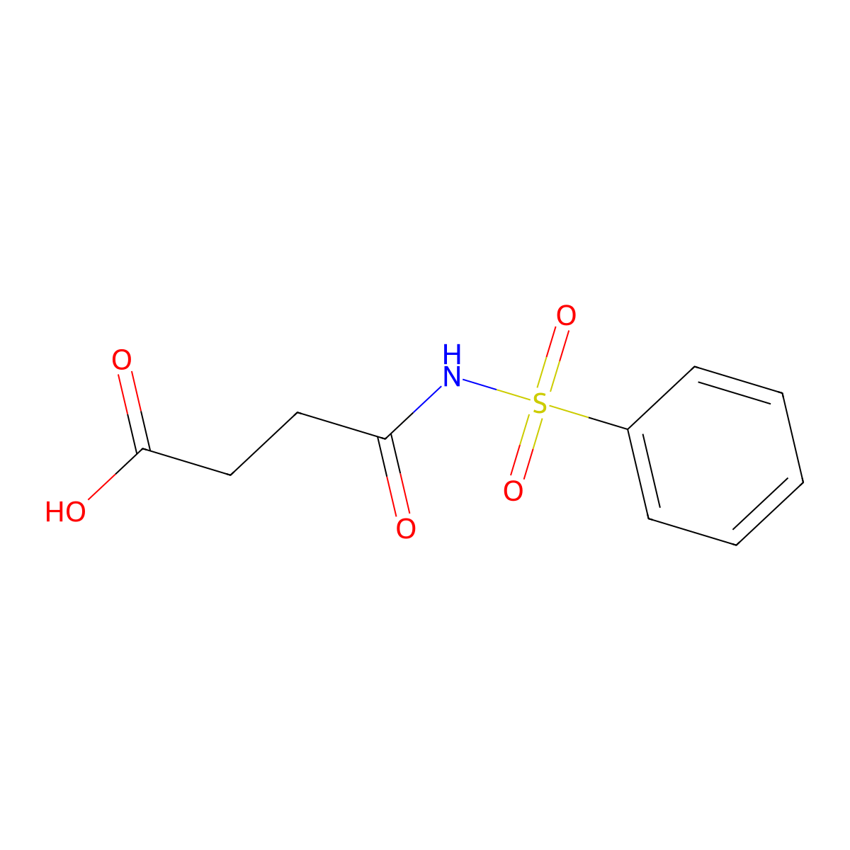 Succinic acid-mono-N-phenylsulfonylamide molecular structure, CAS 100462-43-9