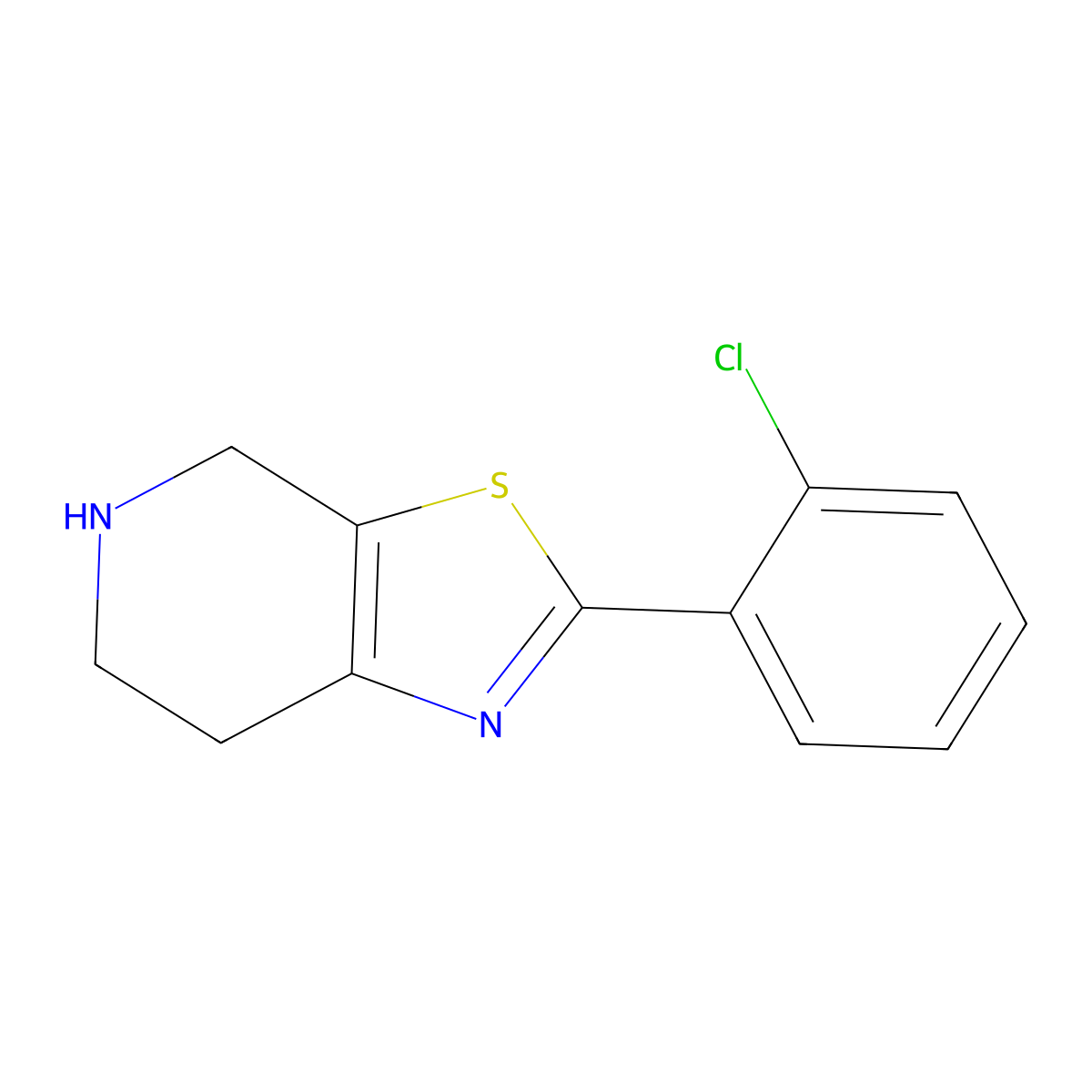 2-(2-Chlorophenyl)-4H,5H,6H,7H-[1,3]thiazolo[5,4-c]pyridine molecular structure, CAS 1004620-03-4