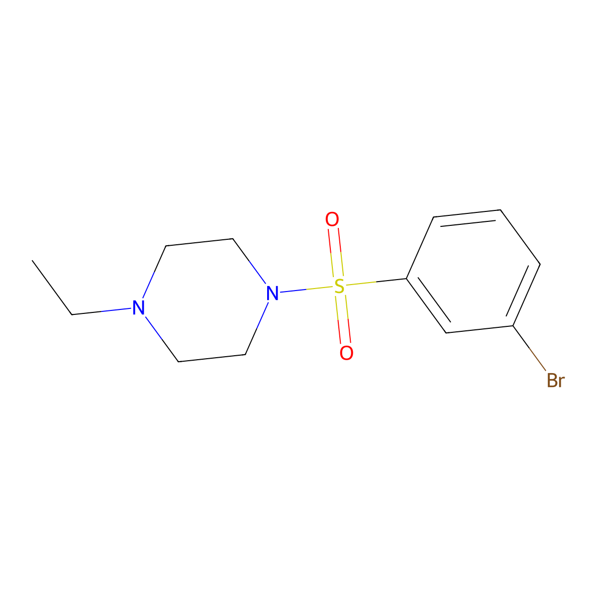 1-(3-Bromophenylsulfonyl)-4-ethylpiperazine molecular structure, CAS 1004636-96-7