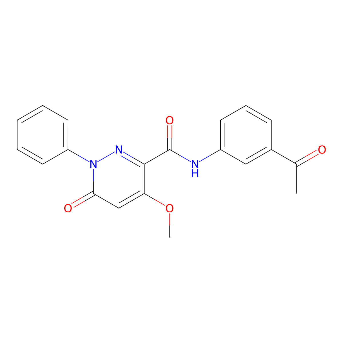 N-(3-acetylphenyl)-4-methoxy-6-oxo-1-phenyl-1,6-dihydropyridazine-3-carboxamide molecular structure, CAS 1004639-98-8