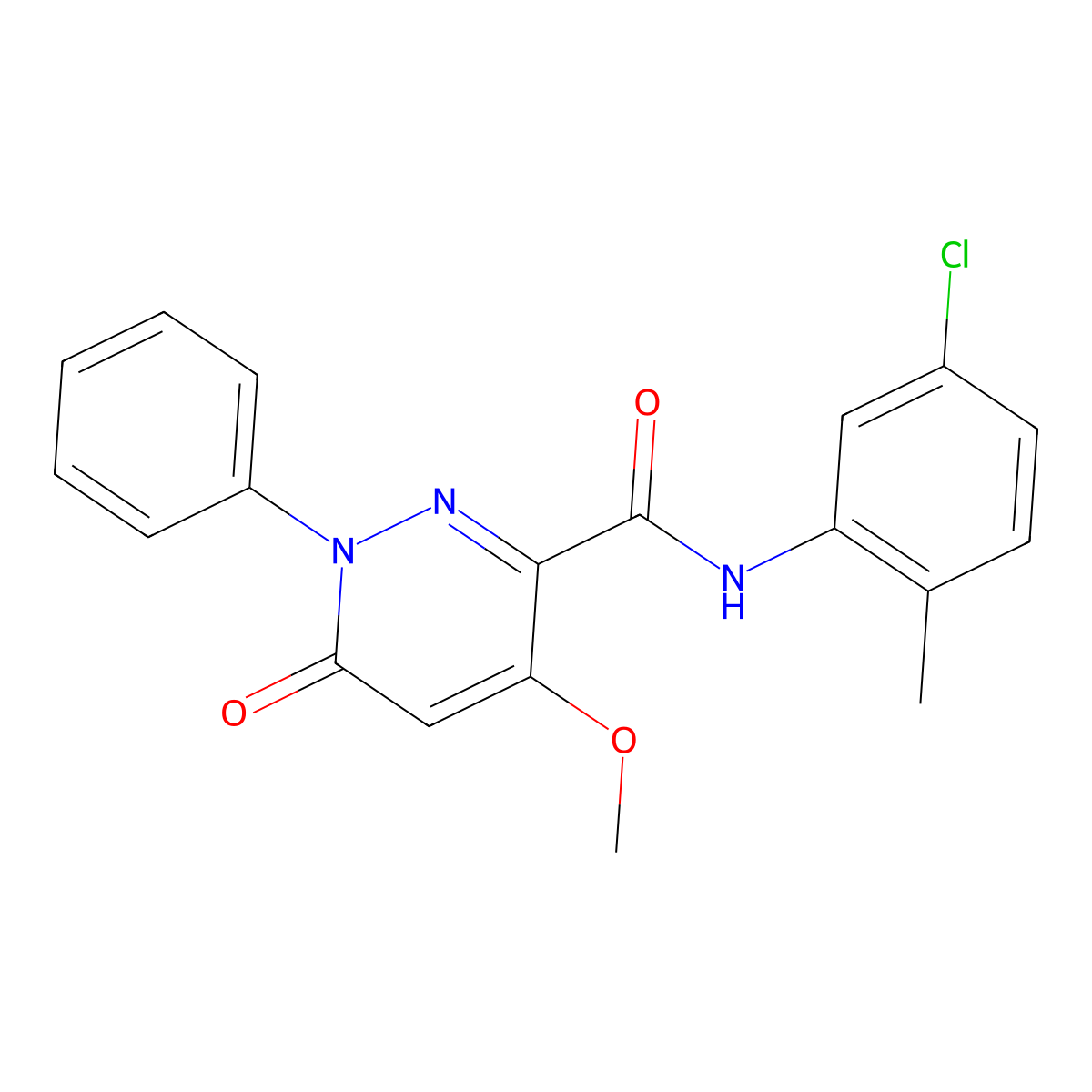 N-(5-chloro-2-methylphenyl)-4-methoxy-6-oxo-1-phenyl-1,6-dihydropyridazine-3-carboxamide molecular structure, CAS 1004640-05-4