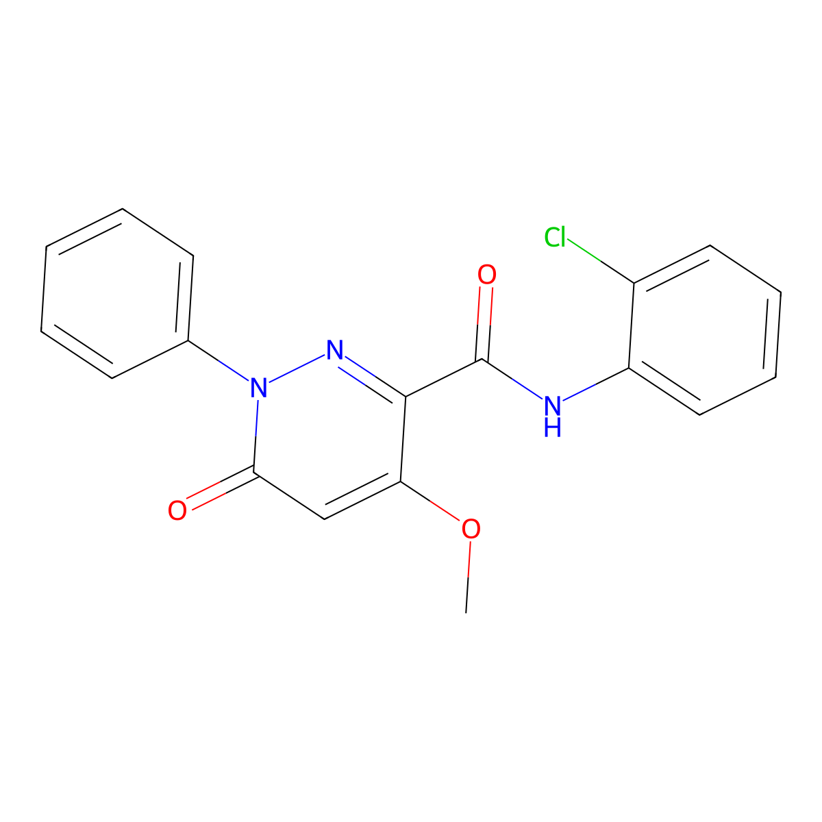 N-(2-chlorophenyl)-4-methoxy-6-oxo-1-phenyl-1,6-dihydropyridazine-3-carboxamide molecular structure, CAS 1004640-16-7