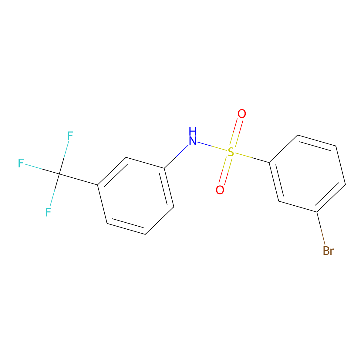 3-bromo-N-[3-(trifluoromethyl)phenyl]benzenesulfonamide molecular structure, CAS 1004642-09-4