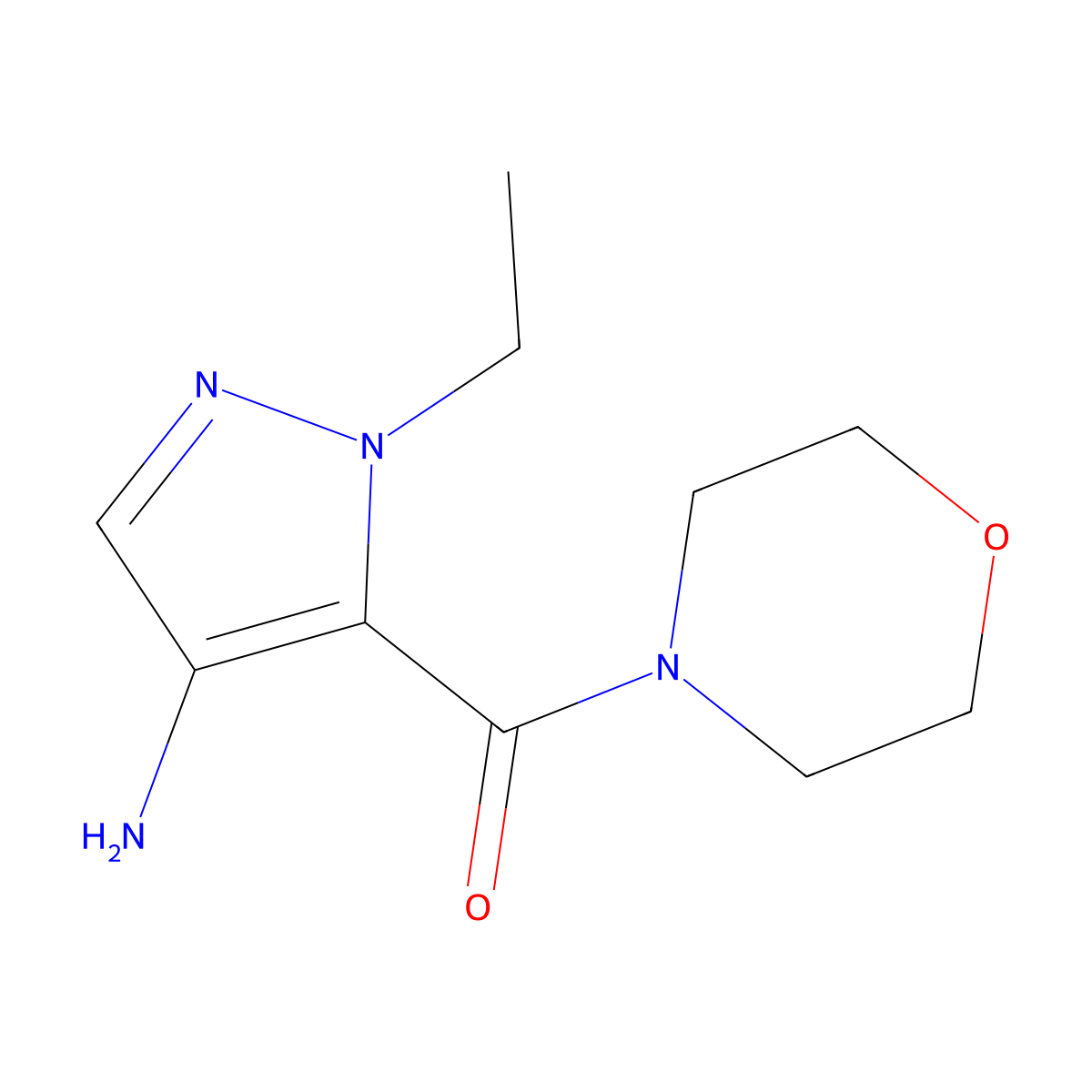 4-Amino-1-ethylpyrazol-5-yl morpholin-4-yl ketone molecular structure, CAS 1004643-31-5