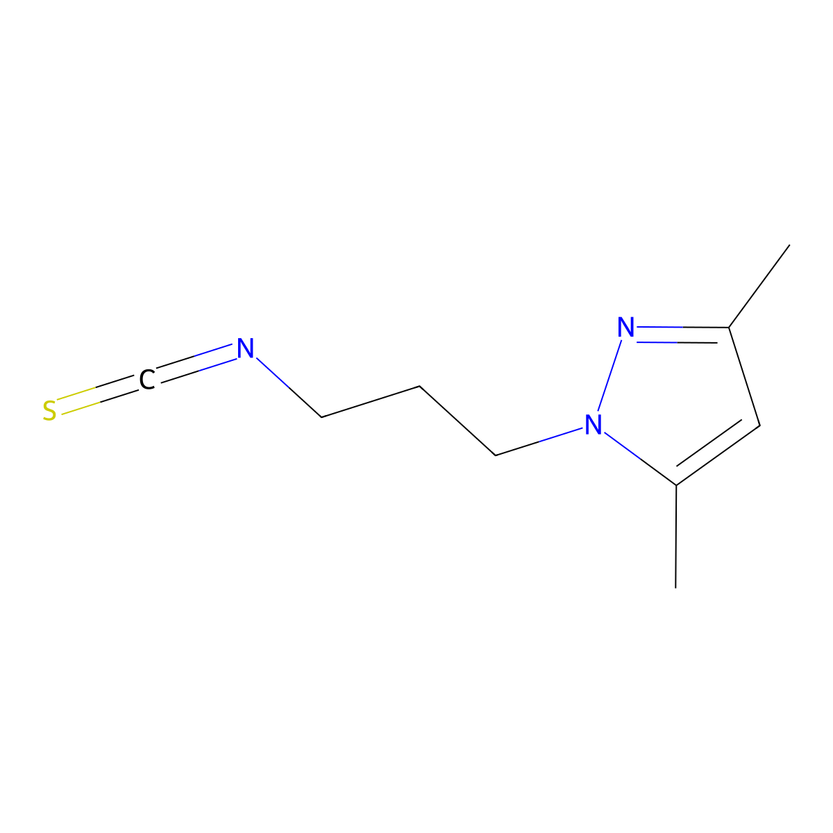 1-(3-Isothiocyanato-propyl)-3,5-dimethyl-1H-pyrazole molecular structure, CAS 1004643-59-7