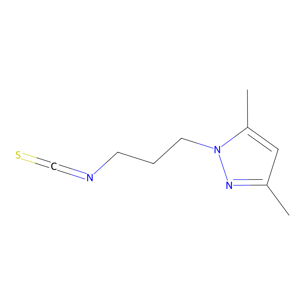 1-(3-Isothiocyanato-propyl)-3,5-dimethyl-1H-pyrazole molecular structure, CAS 1004643-59-7