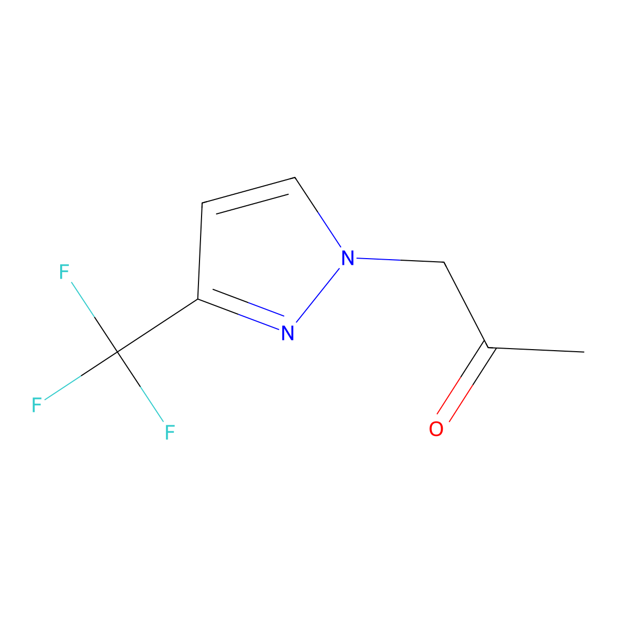1-(3-(Trifluoromethyl)-1H-pyrazol-1-yl)propan-2-one molecular structure, CAS 1004643-67-7
