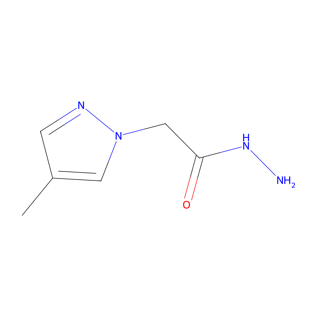 2-(4-methyl-1H-pyrazol-1-yl)acetohydrazide molecular structure, CAS 1004644-53-4