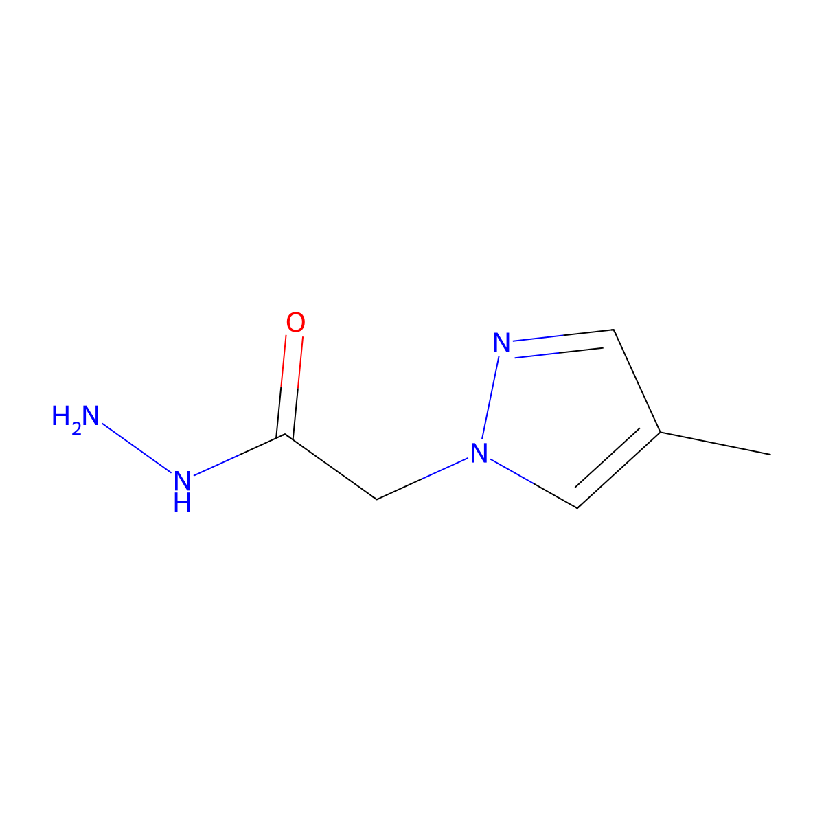2-(4-methyl-1H-pyrazol-1-yl)acetohydrazide molecular structure, CAS 1004644-53-4