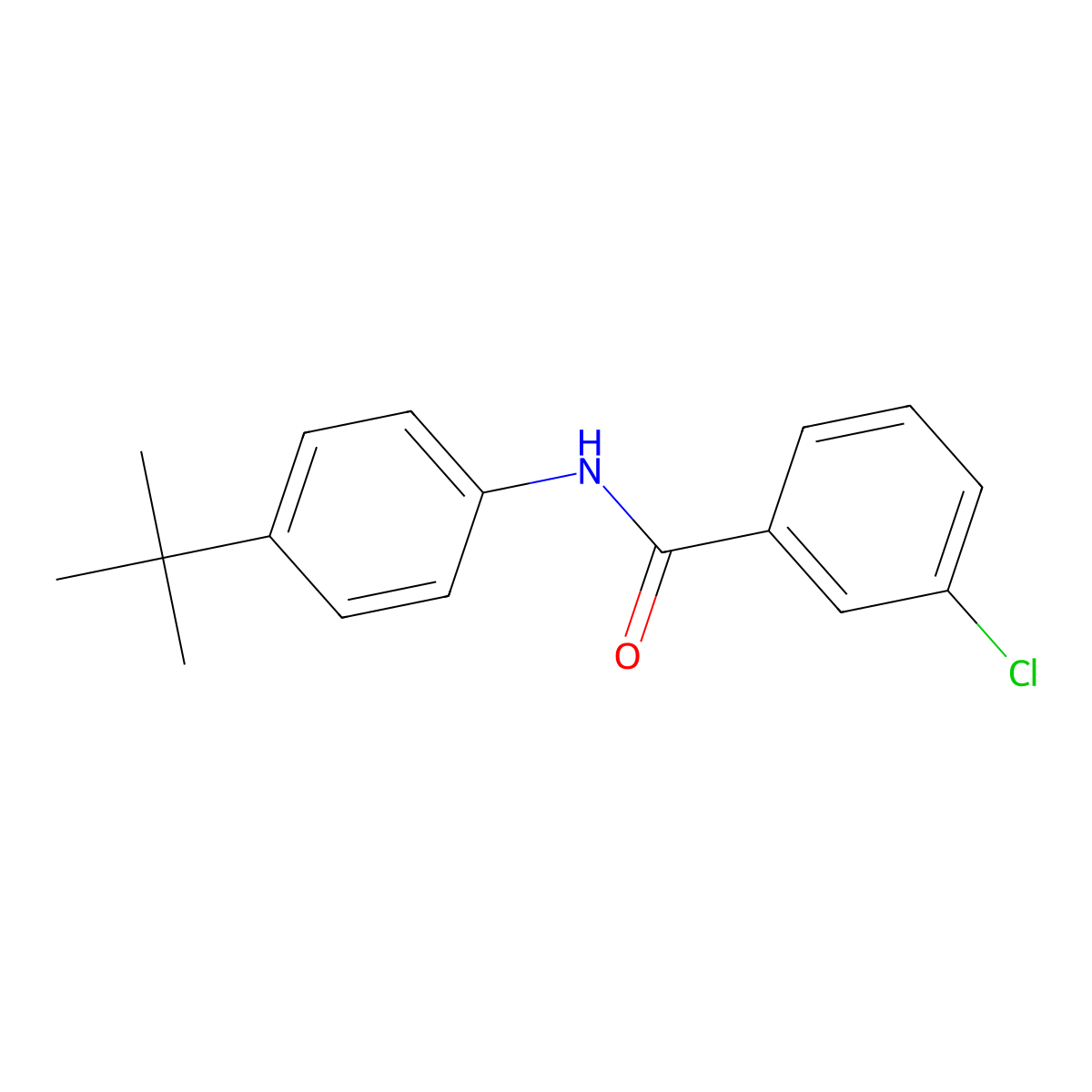 N-(4-tert-butylphenyl)-3-chlorobenzamide molecular structure, CAS 1004646-47-2