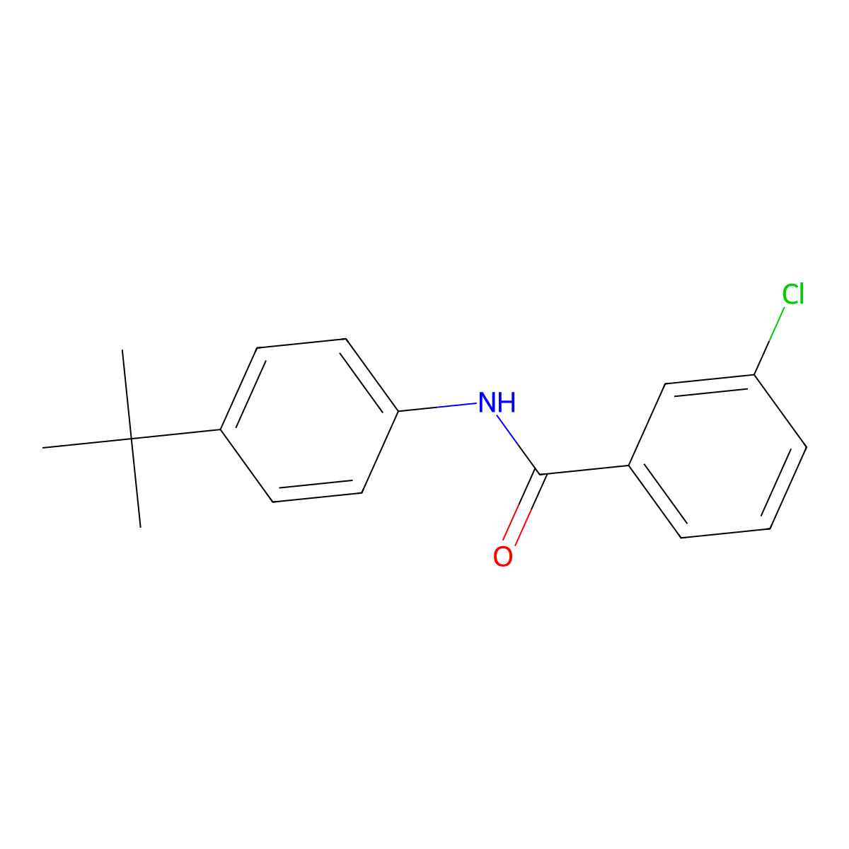 N-(4-tert-butylphenyl)-3-chlorobenzamide molecular structure, CAS 1004646-47-2
