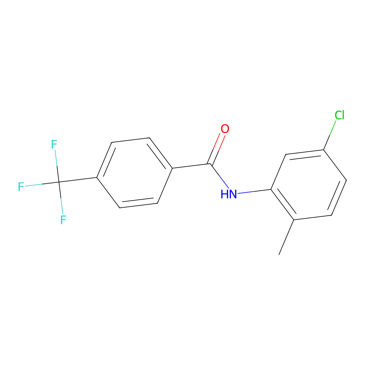 N-(5-chloro-2-methylphenyl)-4-(trifluoromethyl)benzamide molecular structure, CAS 1004649-58-4