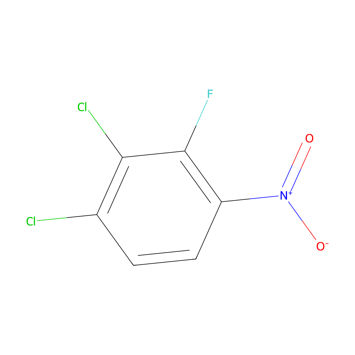 1,2-Dichloro-3-fluoro-4-nitrobenzene molecular structure, CAS 100465-04-1