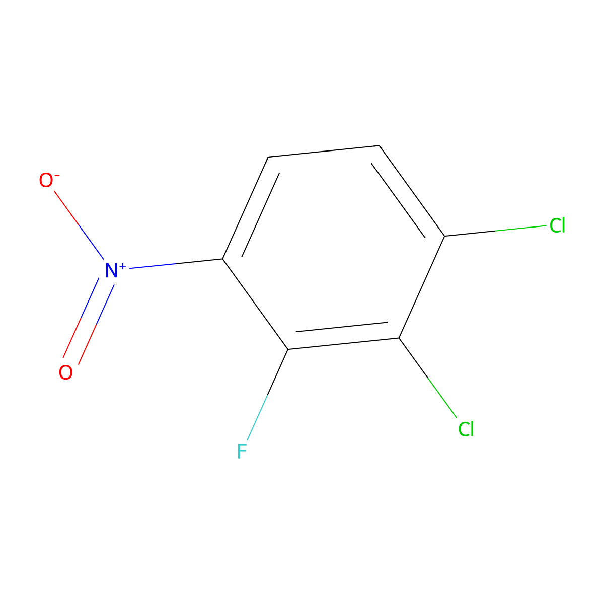 1,2-Dichloro-3-fluoro-4-nitrobenzene molecular structure, CAS 100465-04-1