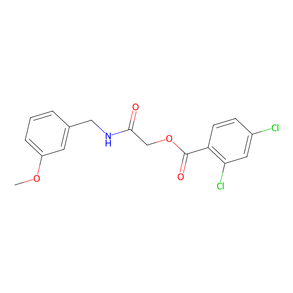 [2-[(3-Methoxyphenyl)methylamino]-2-oxoethyl] 2,4-dichlorobenzoate molecular structure, CAS 1004678-88-9