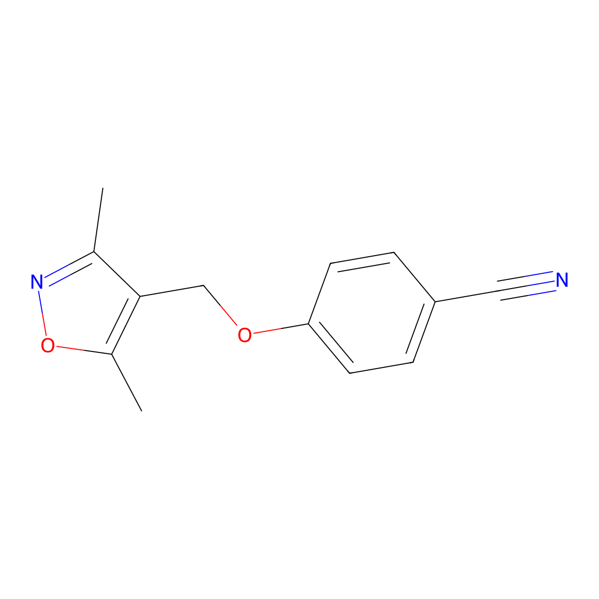 4-[(3,5-Dimethylisoxazol-4-yl)methoxy]benzonitrile molecular structure, CAS 1004701-68-1