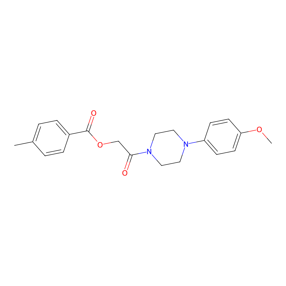 2-(4-(4-Methoxyphenyl)piperazin-1-yl)-2-oxoethyl 4-methylbenzoate molecular structure, CAS 1004706-01-7