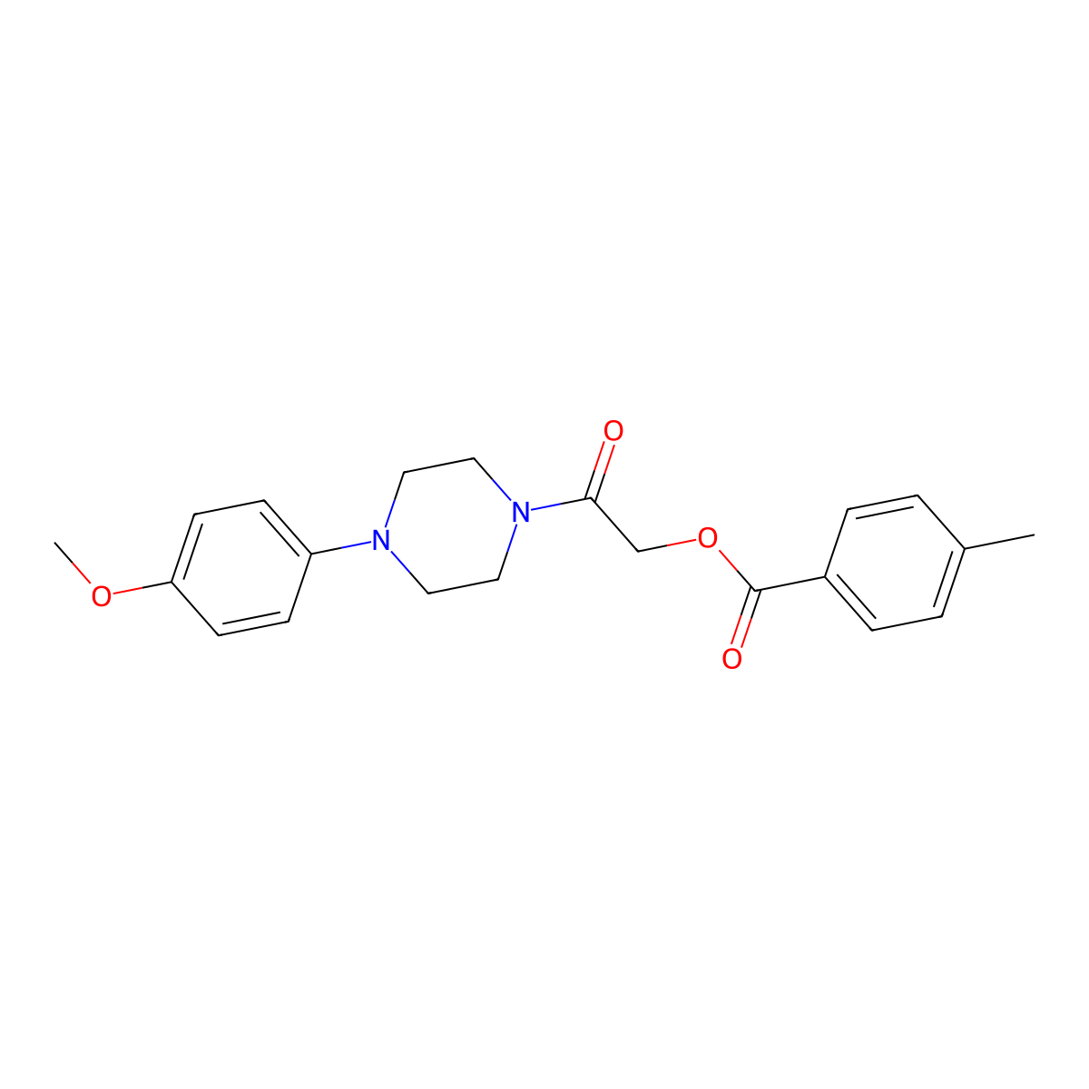 2-(4-(4-Methoxyphenyl)piperazin-1-yl)-2-oxoethyl 4-methylbenzoate molecular structure, CAS 1004706-01-7