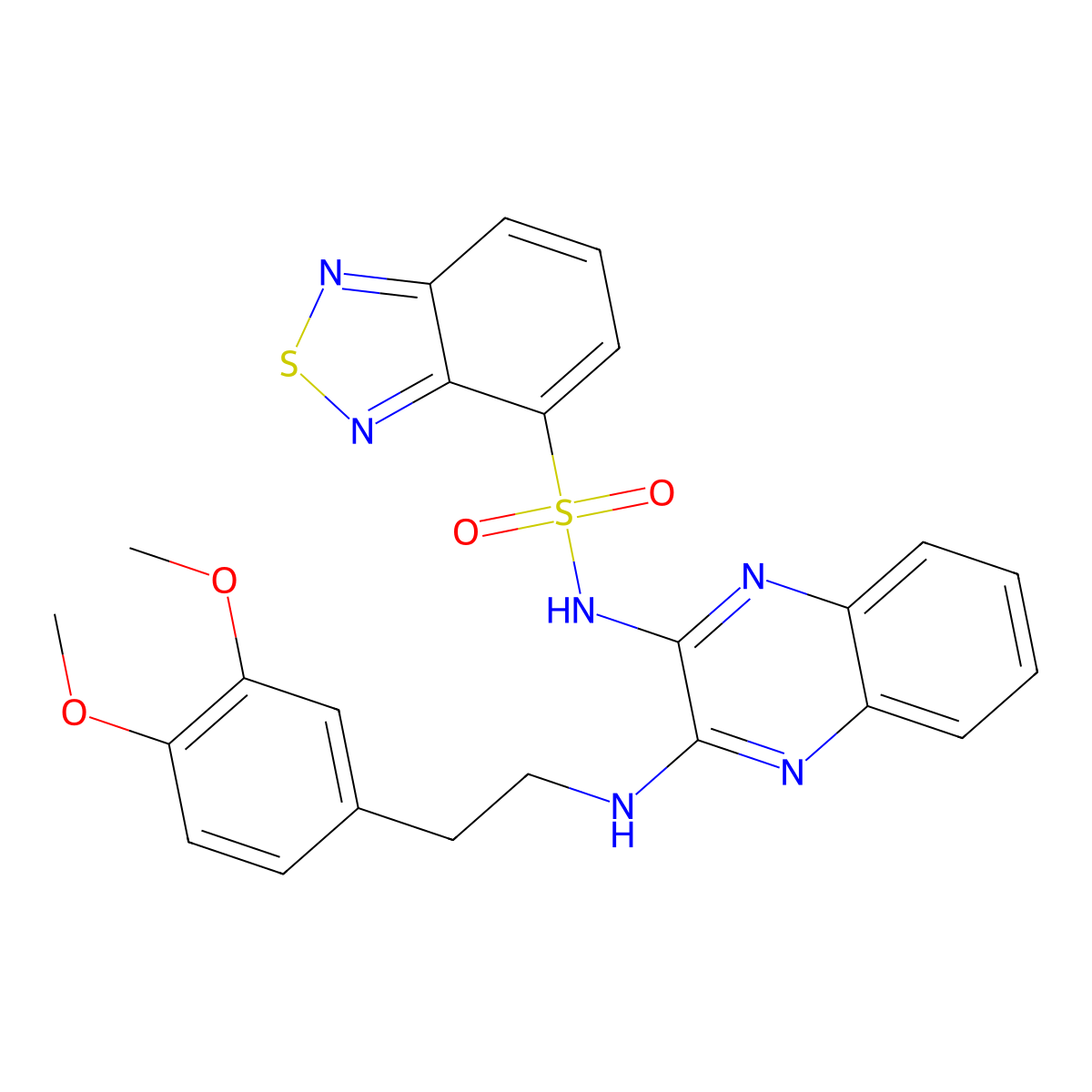 C24H22N6O4S2 molecular structure, CAS 1004717-66-1