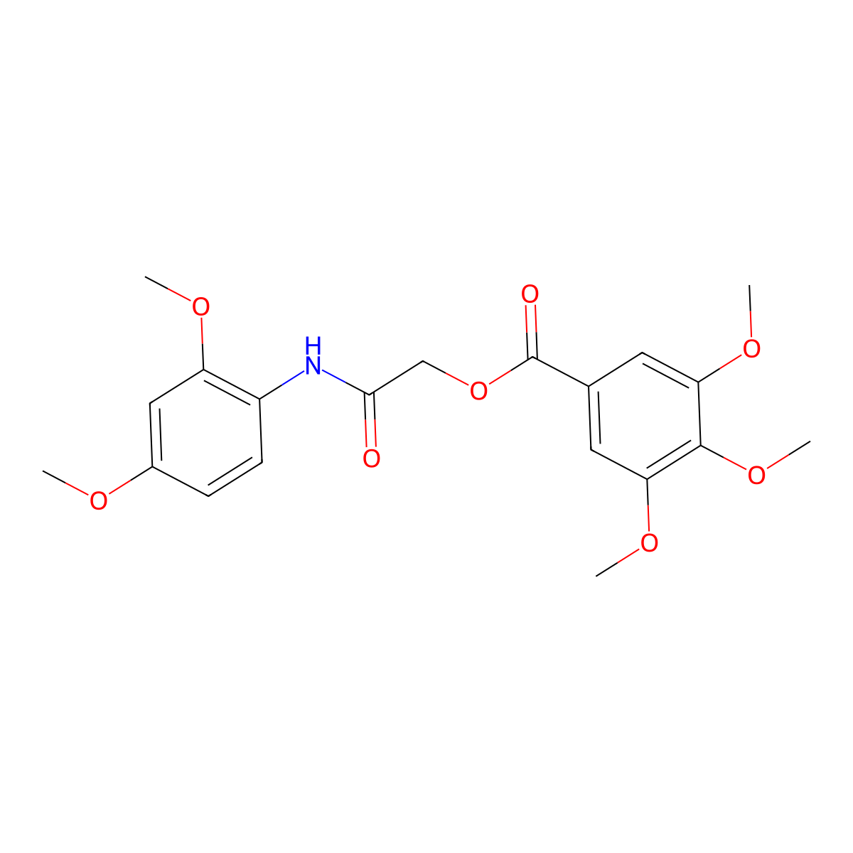 [2-(2,4-Dimethoxyanilino)-2-oxoethyl] 3,4,5-trimethoxybenzoate molecular structure, CAS 1004724-00-8