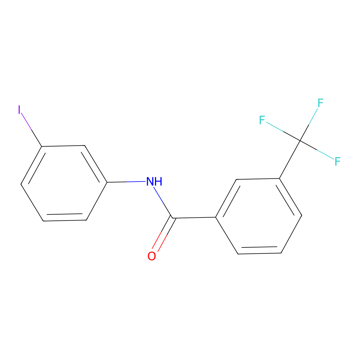 N-(3-iodophenyl)-3-(trifluoromethyl)benzamide molecular structure, CAS 1004739-22-3