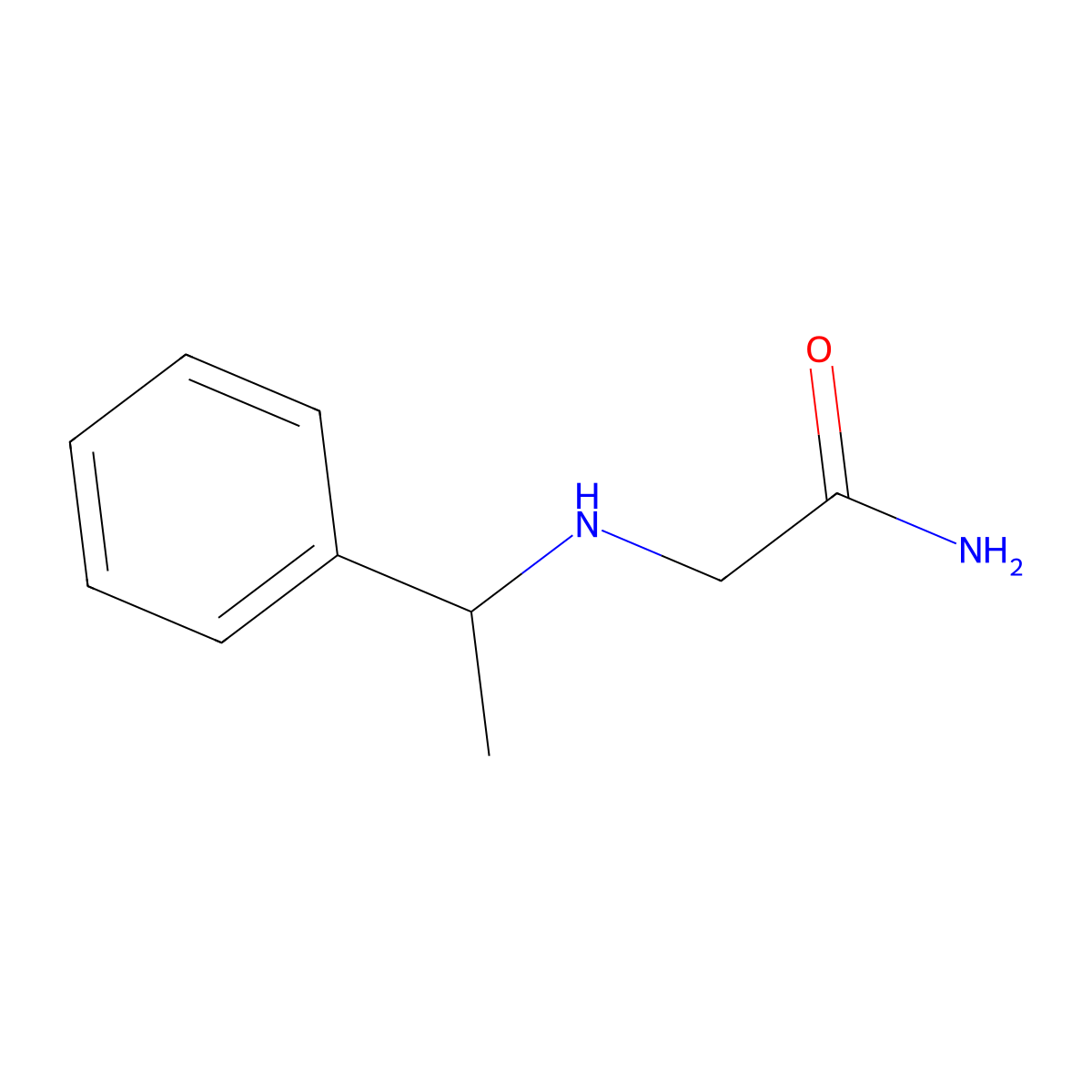 2-{[(1R)-1-phenylethyl]amino}acetamide molecular structure, CAS 1004754-97-5