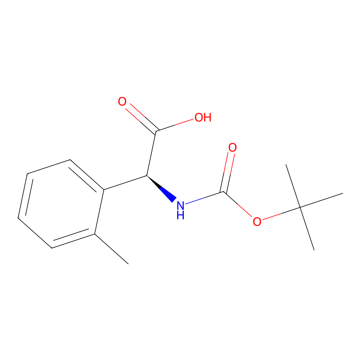 (S)-2-(Boc-amino)-2-(O-tolyl)acetic acid molecular structure, CAS 1004759-89-0