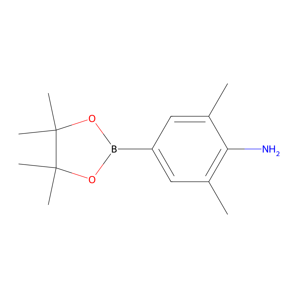 2,6-Dimethyl-4-(4,4,5,5-tetramethyl-1,3,2-dioxaborolan-2-yl)aniline molecular structure, CAS 1004761-68-5