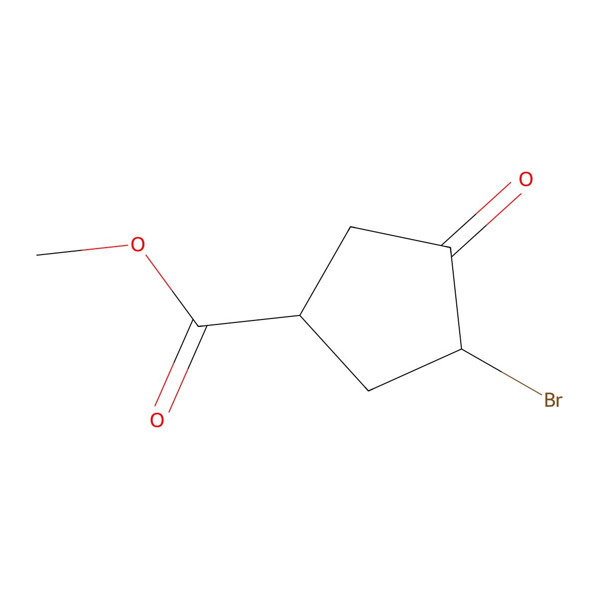 Methyl 3-bromo-4-oxocyclopentanecarboxylate molecular structure, CAS 1004764-65-1