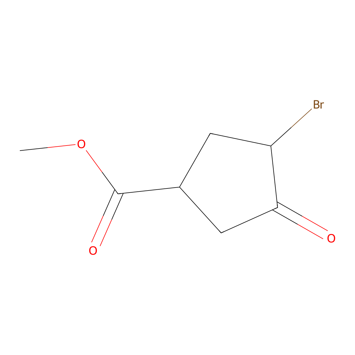 Methyl 3-bromo-4-oxocyclopentanecarboxylate molecular structure, CAS 1004764-65-1